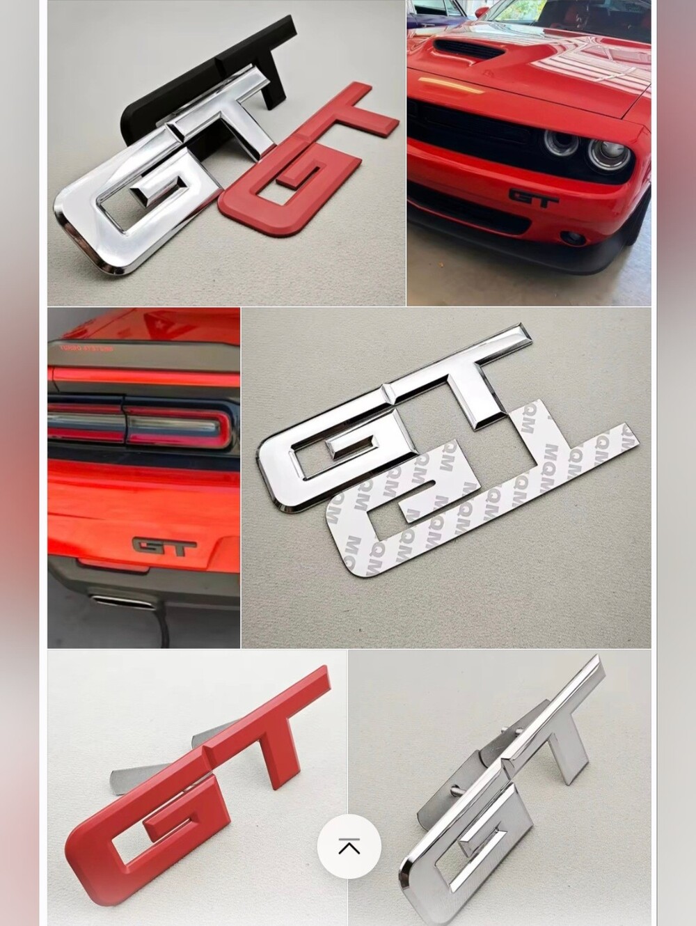 7" Mustang GT Badge Emblem Adhesive Back